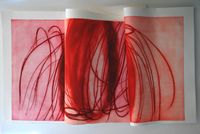 Mixed media on paper. 150 x 90 x 22 cm.